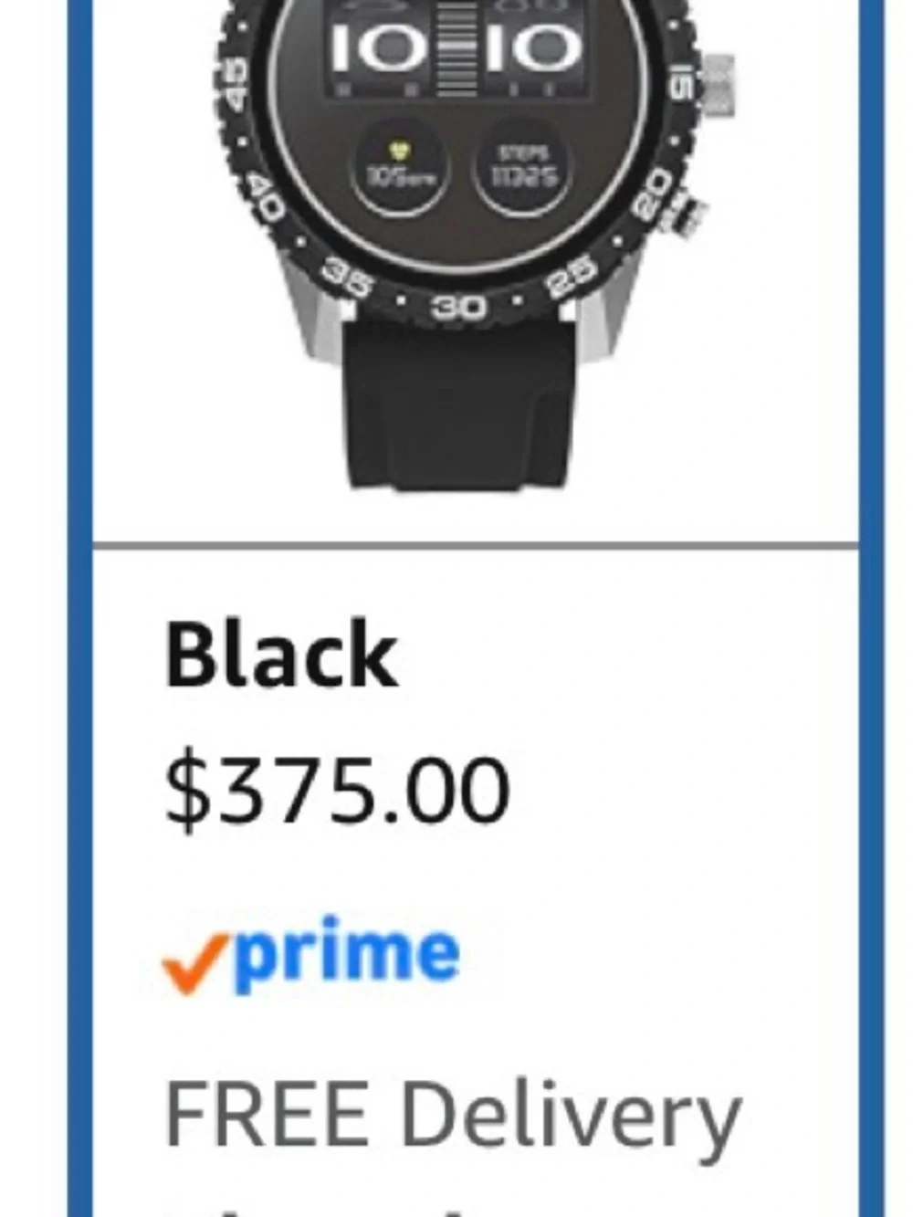 Citizen Black Smartwatch with Silicone Band
